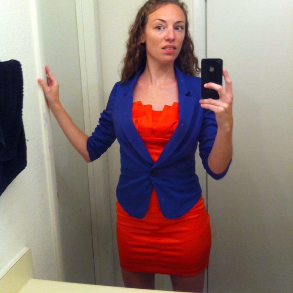 Charlotte Russe | Orange Strapless Minidress